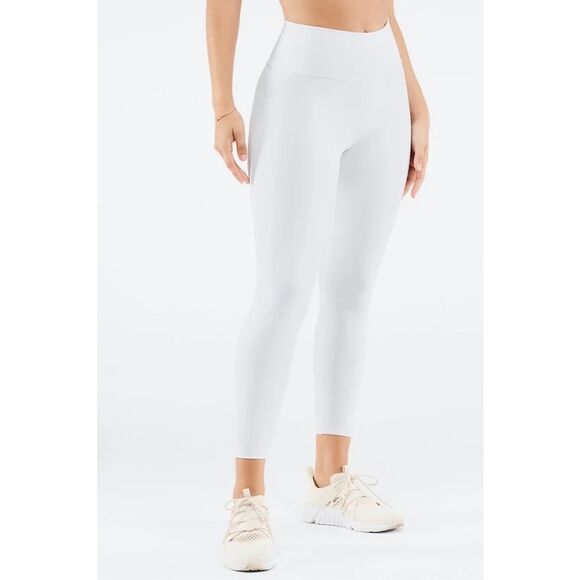 FABLETICS Women’s White Define Powerhold 7/8 Legging Size Large - Picture 1 of 8